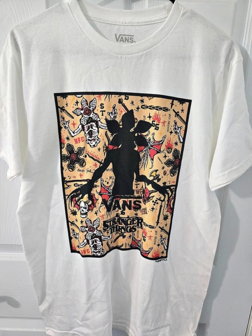 Vans Classic Fit Graphic Tee White Size Medium Like New